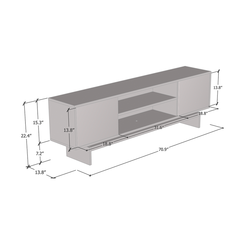Gram TV Stand dimensions diagram