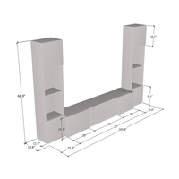 Cali WH-EF Floating Fireplace Entertainment Center - Meble Furniture