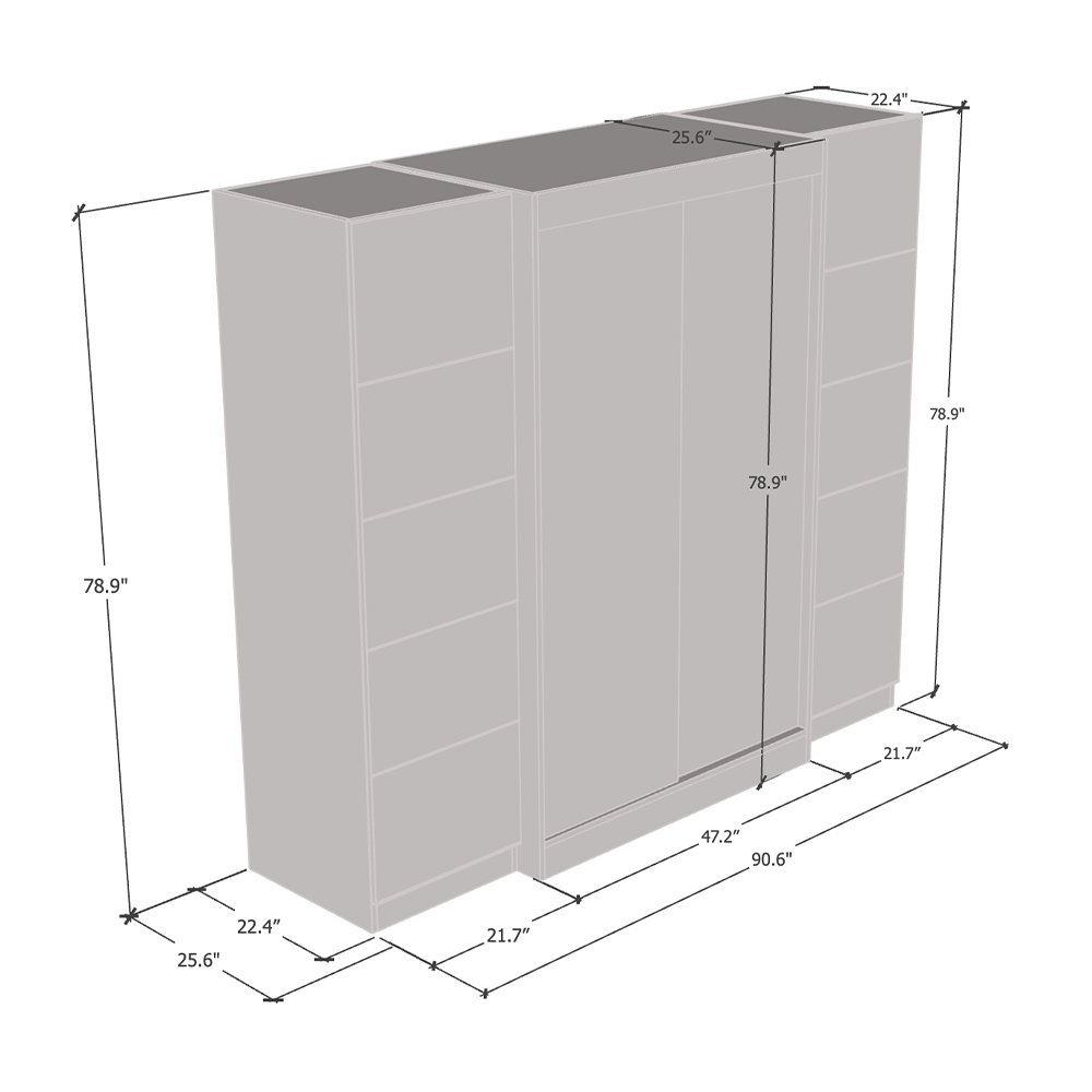 Aria 2D120-EXEX Wardrobe, White, photo 6 of 6