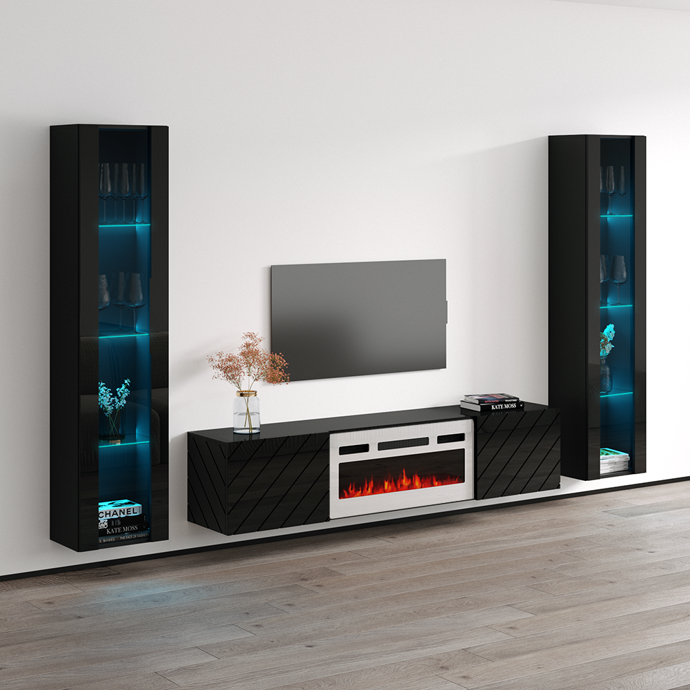 Luxe WH-EF Floating Fireplace Entertainment Center - Meble Furniture