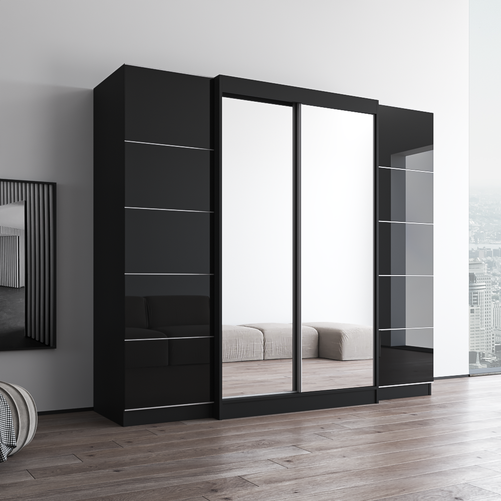 Aria 2D120-EXEX Wardrobe with 2 Mirrors - Meble Furniture