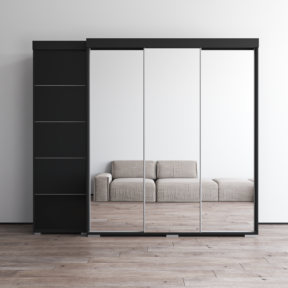 Aria 3D-EX Wardrobe with 3 Mirrors - Meble Furniture