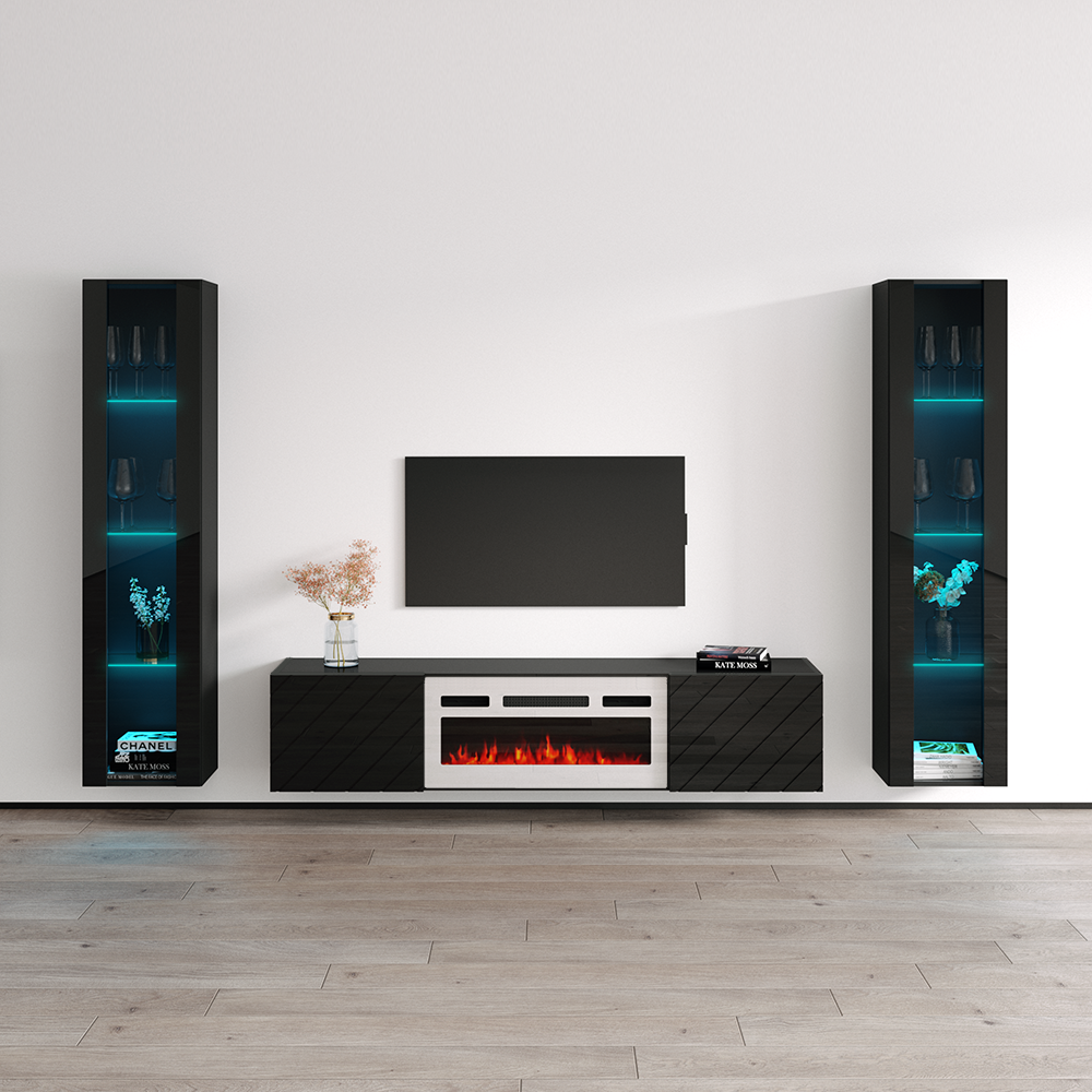 Luxe WH-EF Floating Fireplace Entertainment Center - Meble Furniture