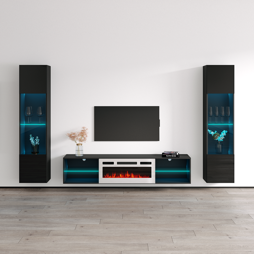 Lima WH-EF Floating Fireplace Entertainment Center - Meble Furniture