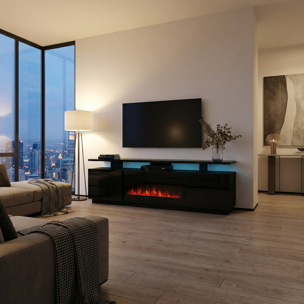 Eva-KBL Fireplace TV Stand - Meble Furniture