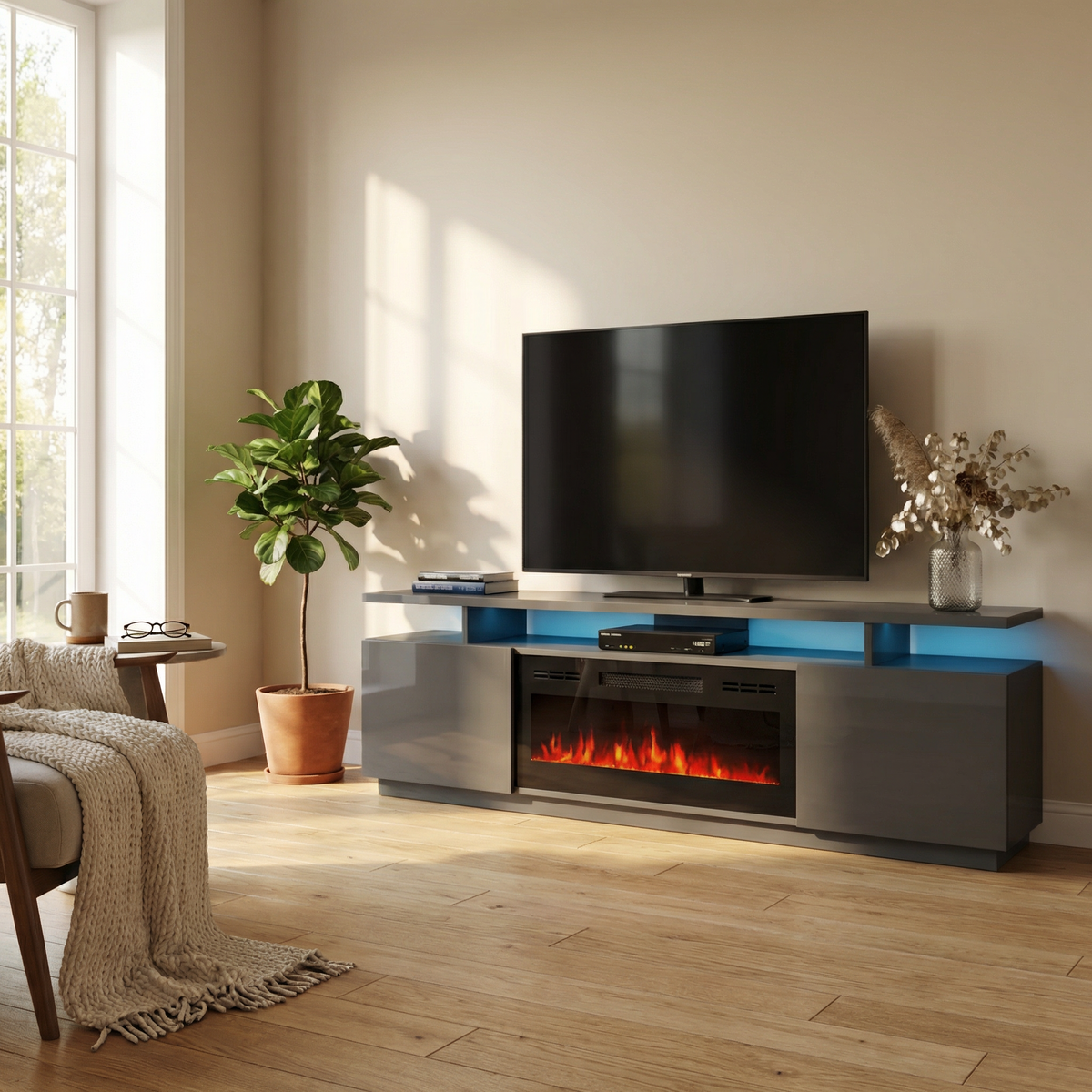 Eva-KBL Fireplace TV Stand - Meble Furniture
