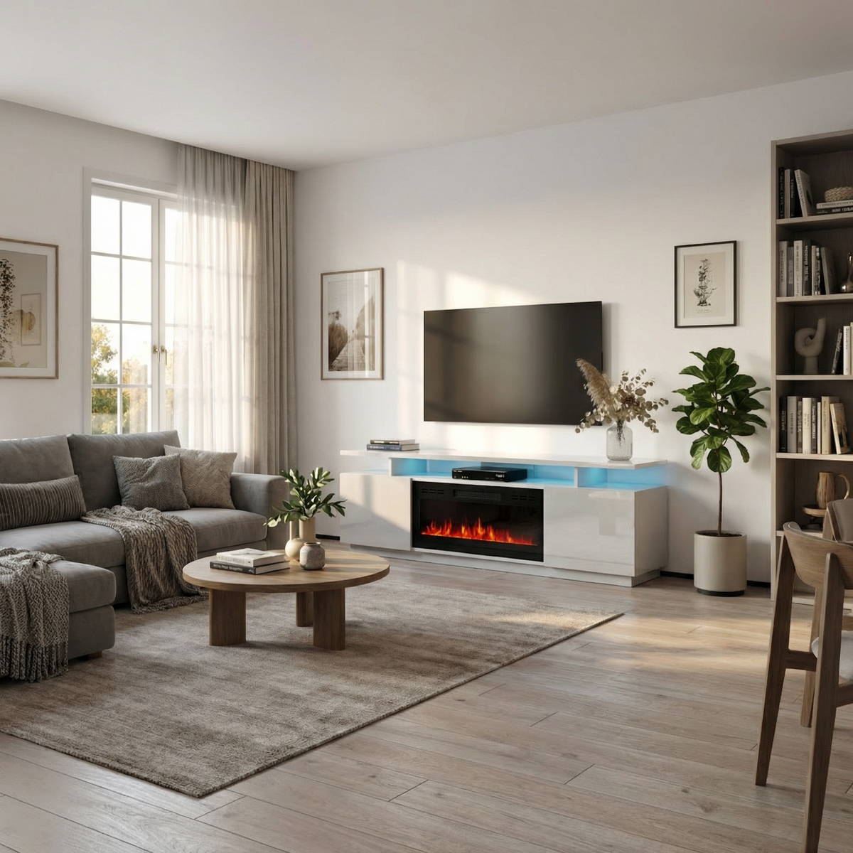 Eva-KBL Fireplace TV Stand - Meble Furniture