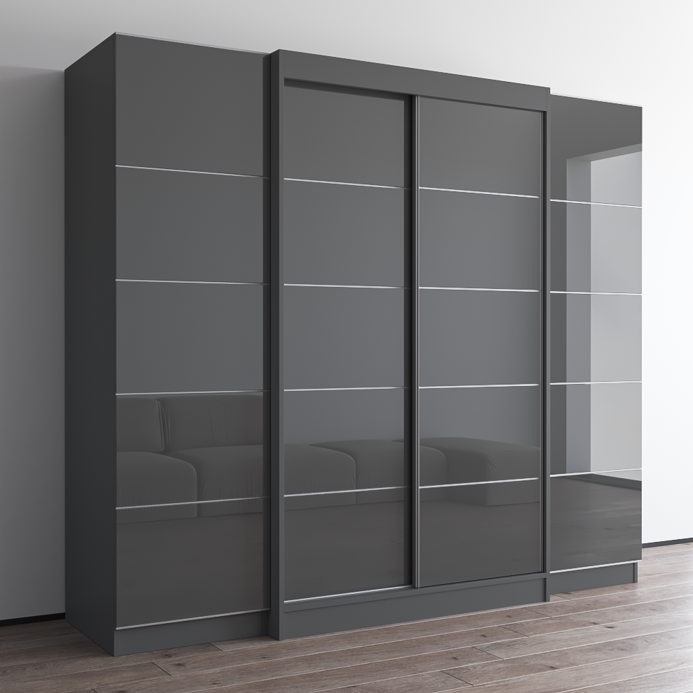 Aria 2D120-EXEX Wardrobe, Gray, photo 2 of 5