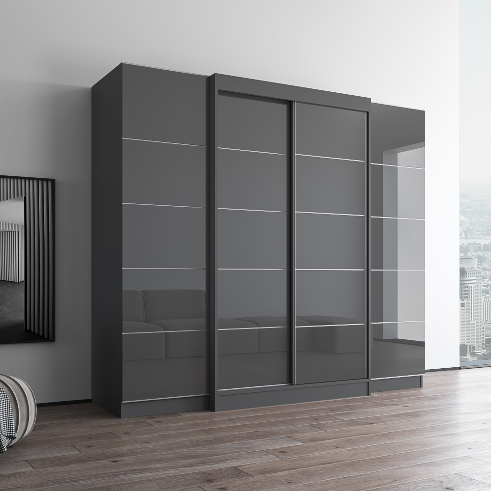 Aria 2D120-EXEX Wardrobe, Gray, photo 3 of 5