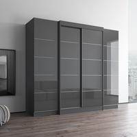 Aria 2D120-EXEX Wardrobe, Gray, photo 3 of 5