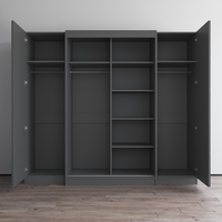 Aria 2D120-EXEX Wardrobe, Gray, photo 4 of 5