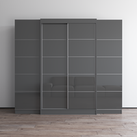 Aria 2D120-EXEX Wardrobe, Gray, photo 1 of 5