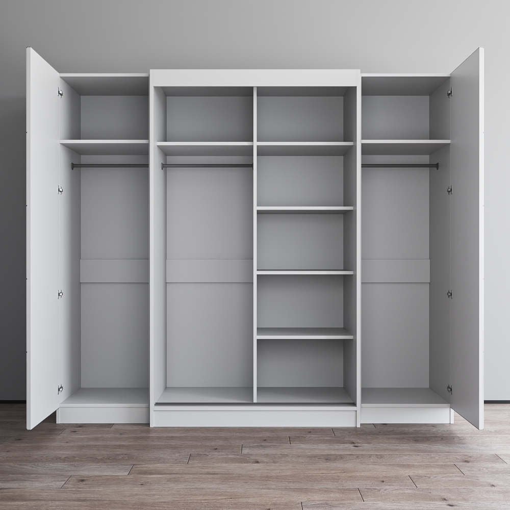 Aria 2D120-EXEX Wardrobe, White, photo 5 of 6
