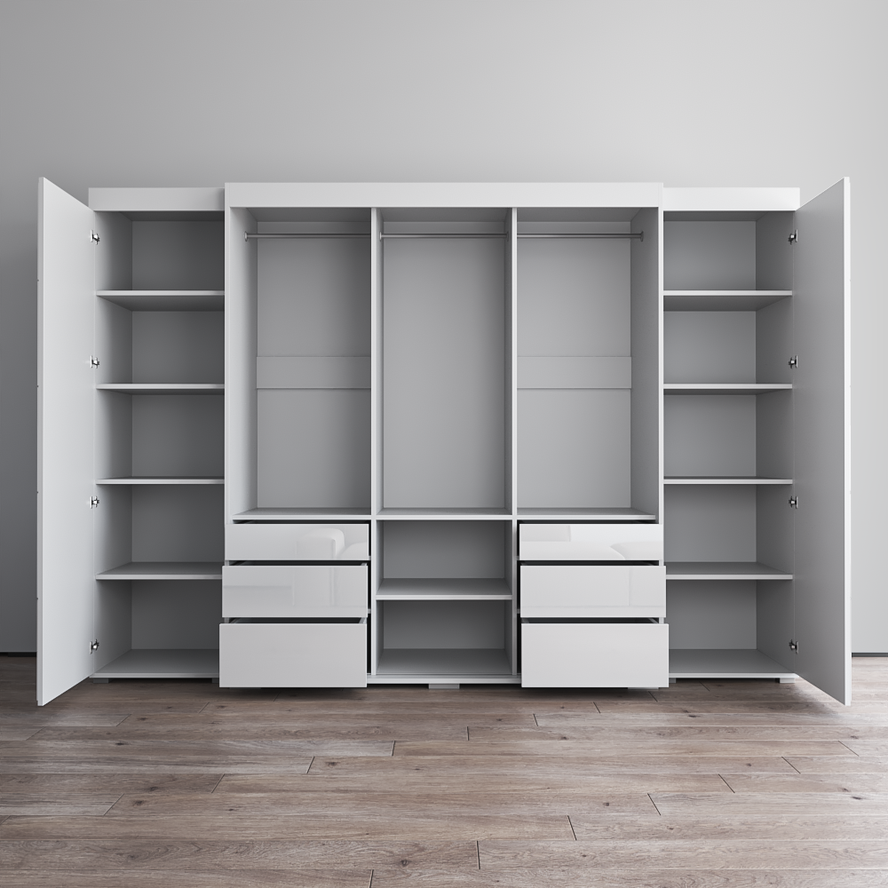 Monaco 3D-EXEX Wardrobe with 1 Mirror - Meble Furniture
