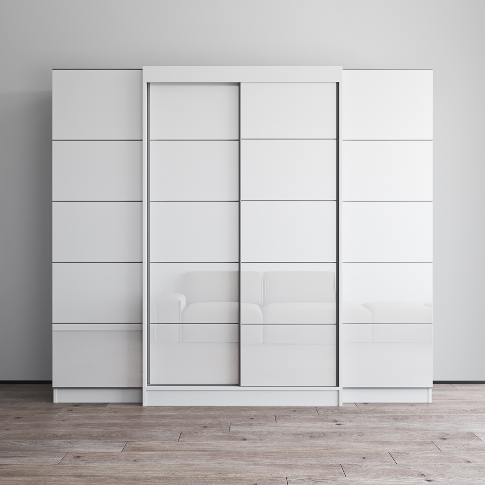 Aria 2D120-EXEX Wardrobe, White, photo 1 of 6