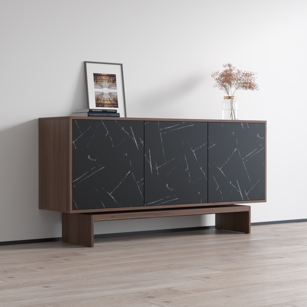 Gram Sideboard, Walnut/Black, photo 3 of 7