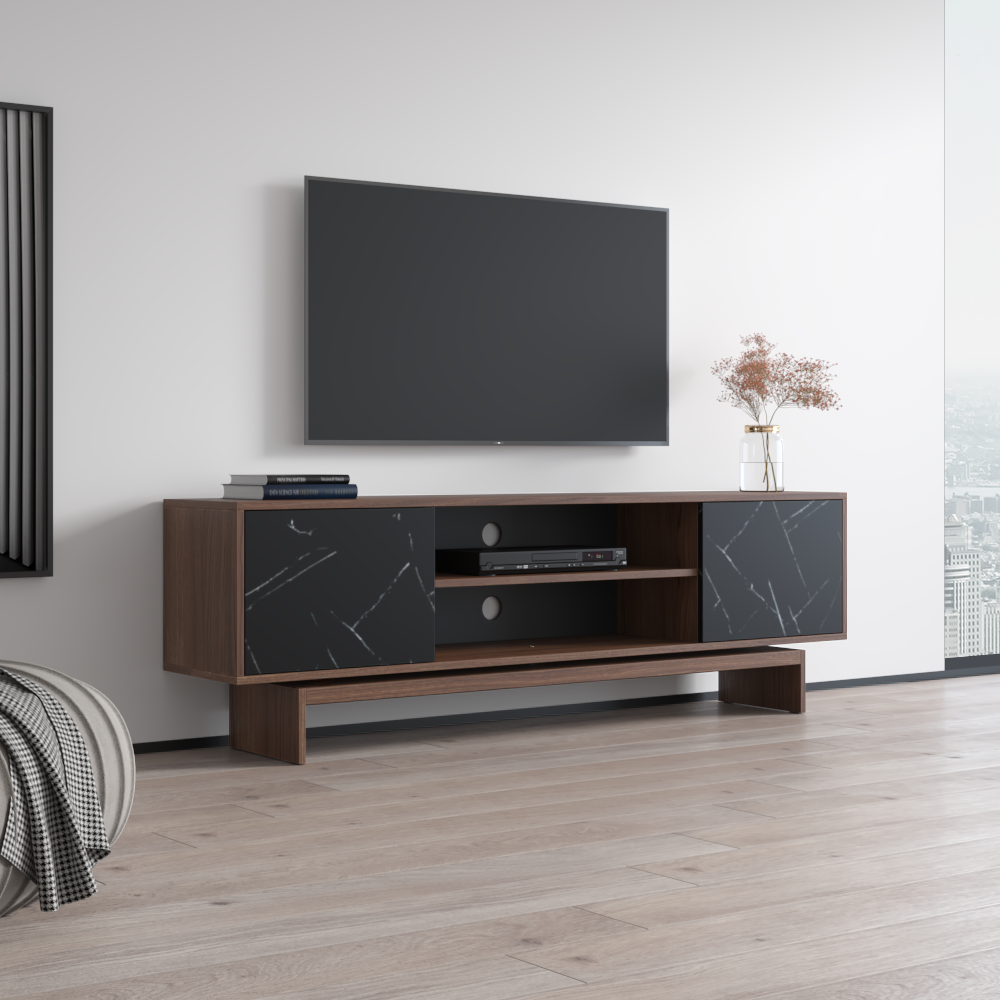 Gram TV Stand, Walnut/Black, photo 4 of 8