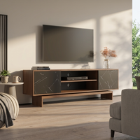 Gram TV Stand, Walnut/Black, photo 2 of 8