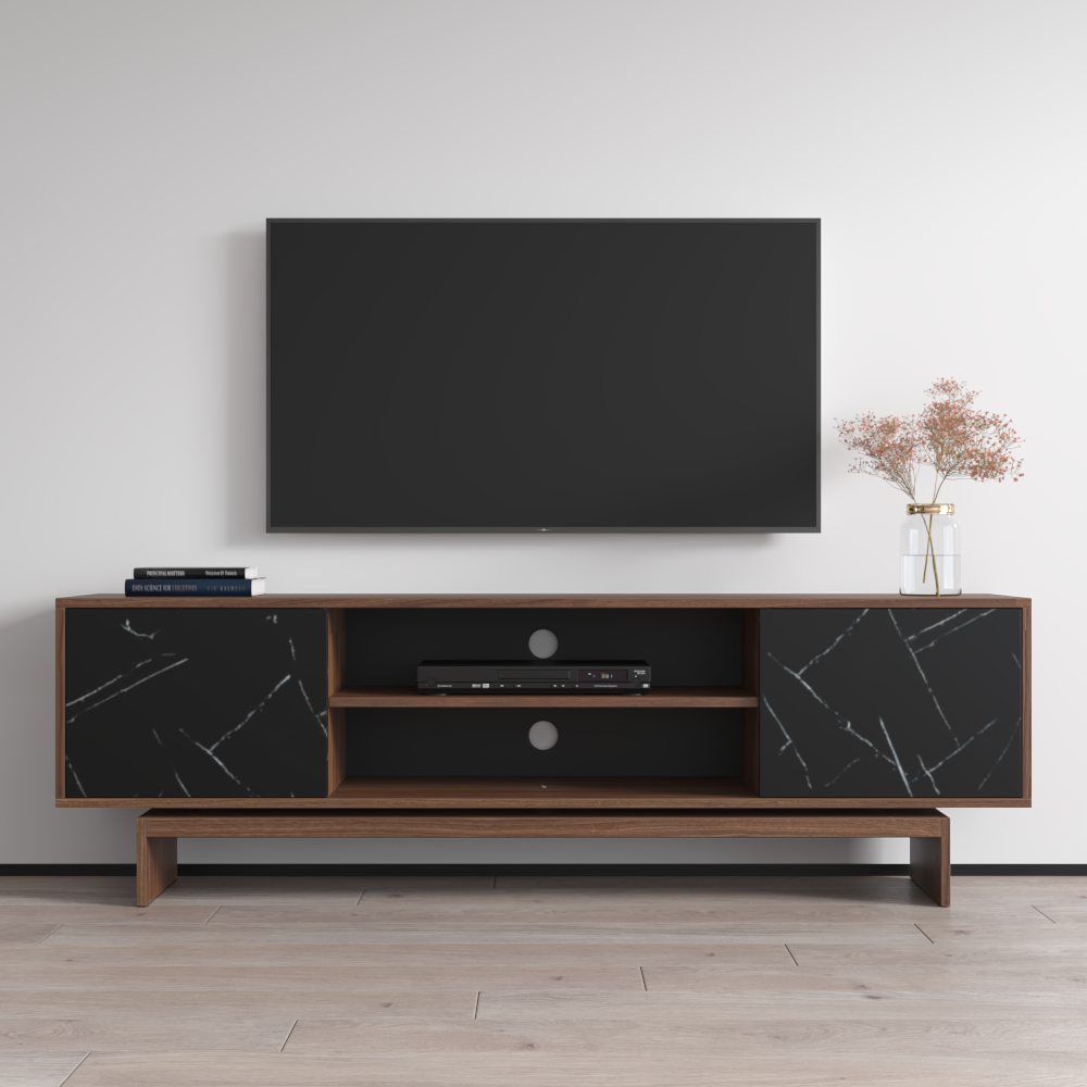 Gram TV Stand, Walnut/Black, photo 1 of 8