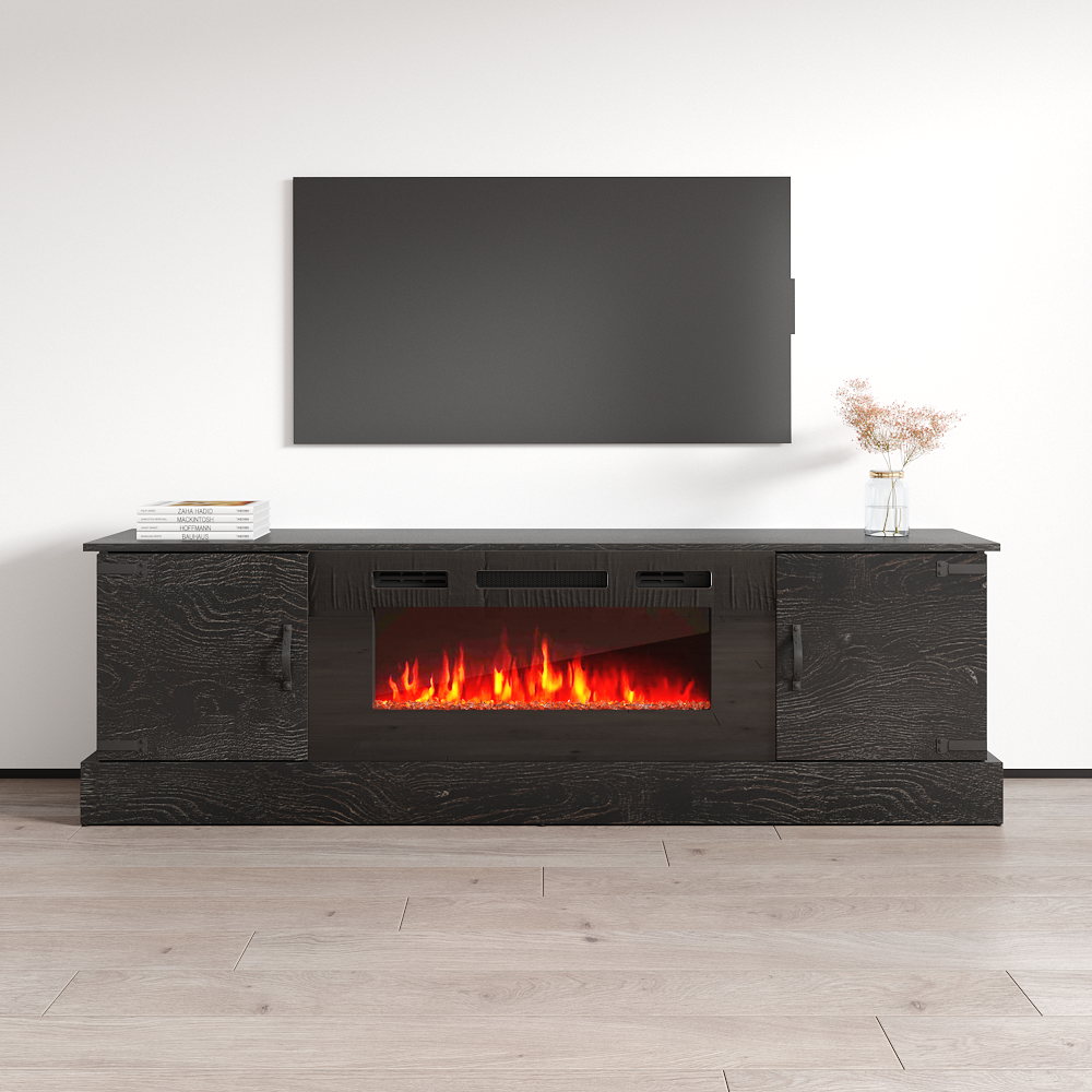 Carmen BL-EF Fireplace TV Stand - Meble Furniture