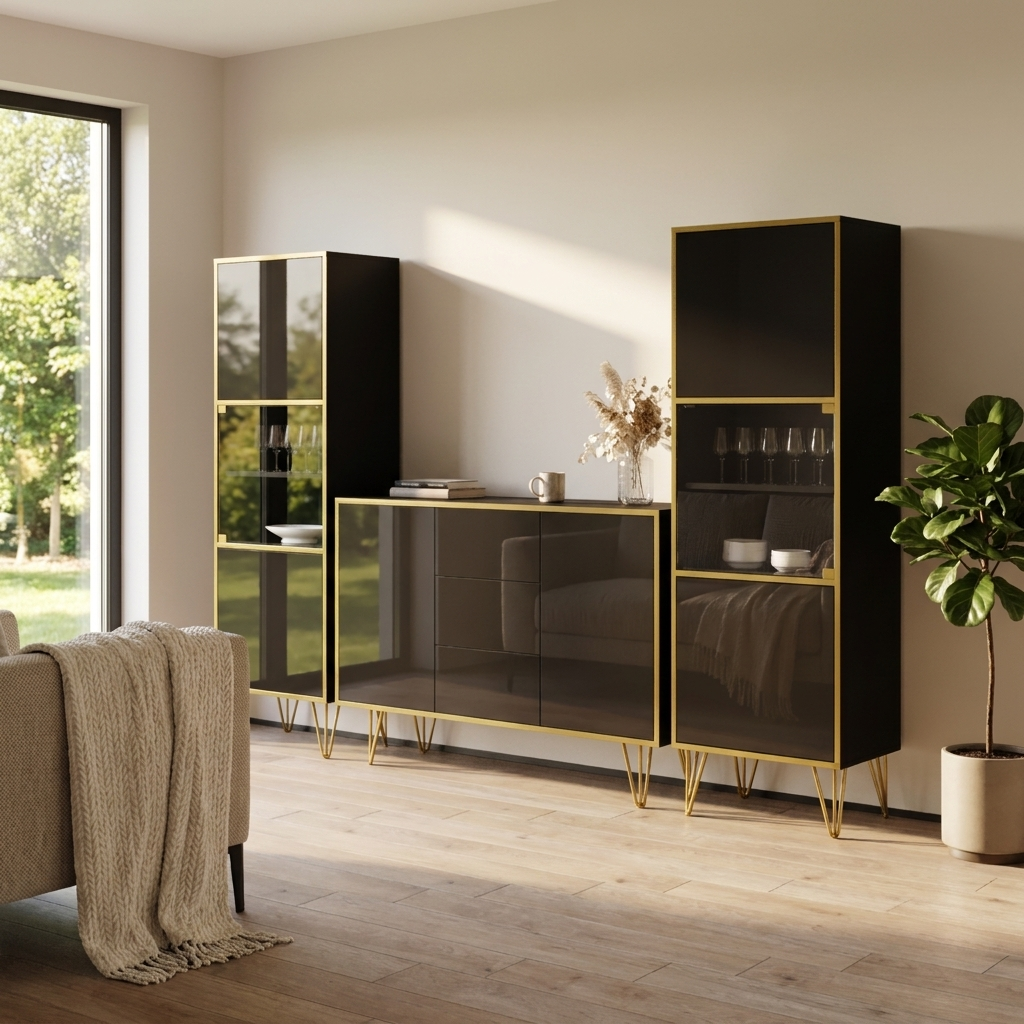 Peri SB-BK-BK Entertainment Center, Black, photo 2 of 6