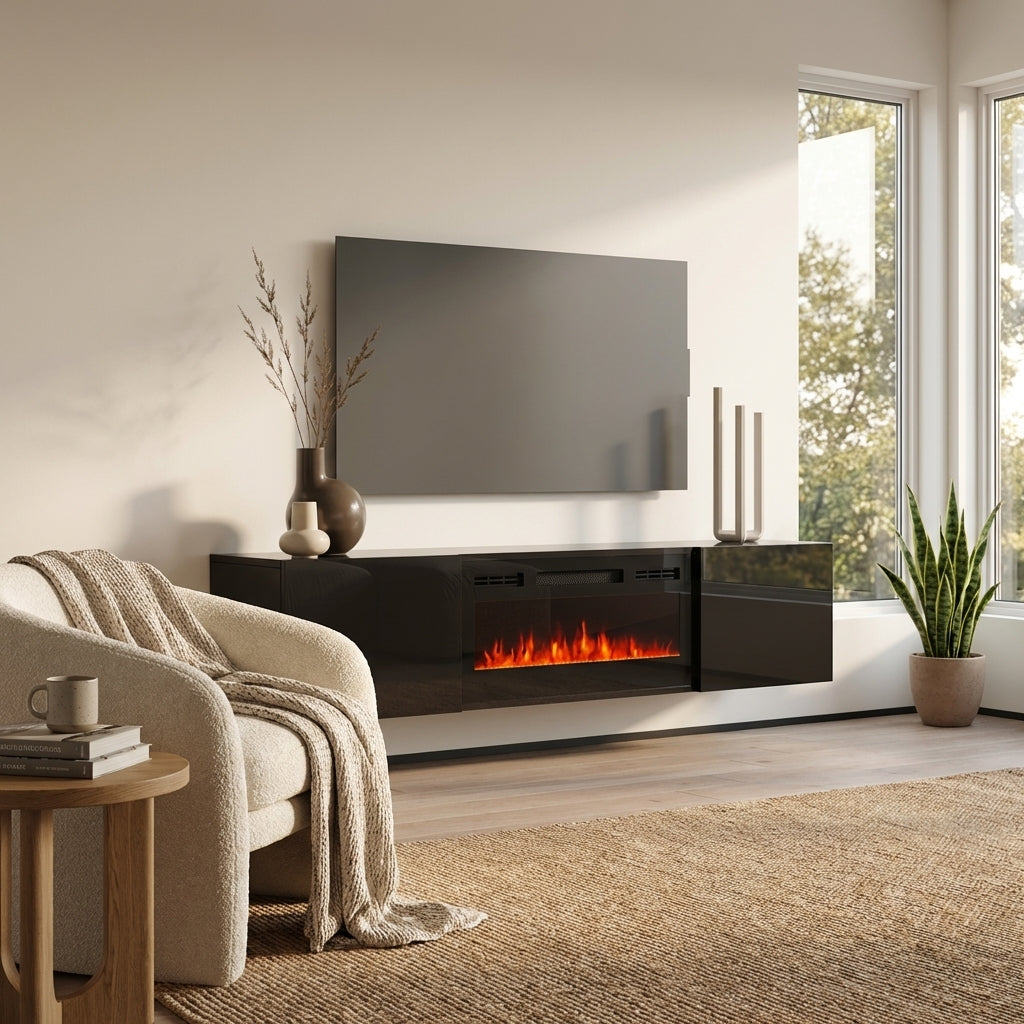 Cali EF Wall Mounted Electric Fireplace 72" TV Stand - Meble Furniture