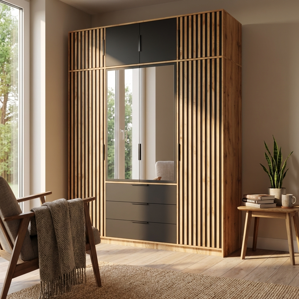 Bali Lux 4D Wardrobe with Extension, Oak, photo 6 of 7