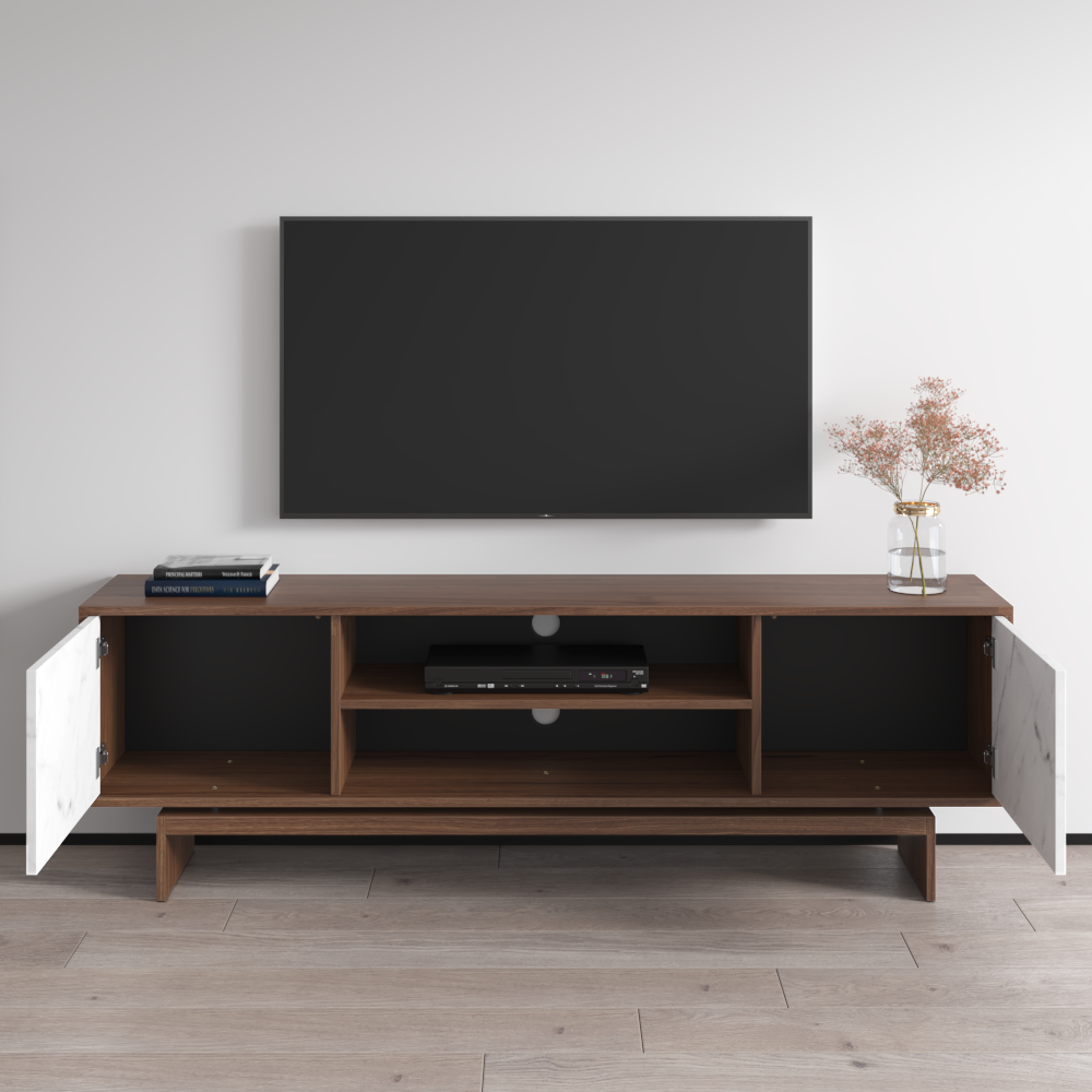 Gram TV Stand, Walnut/White, photo 7 of 7