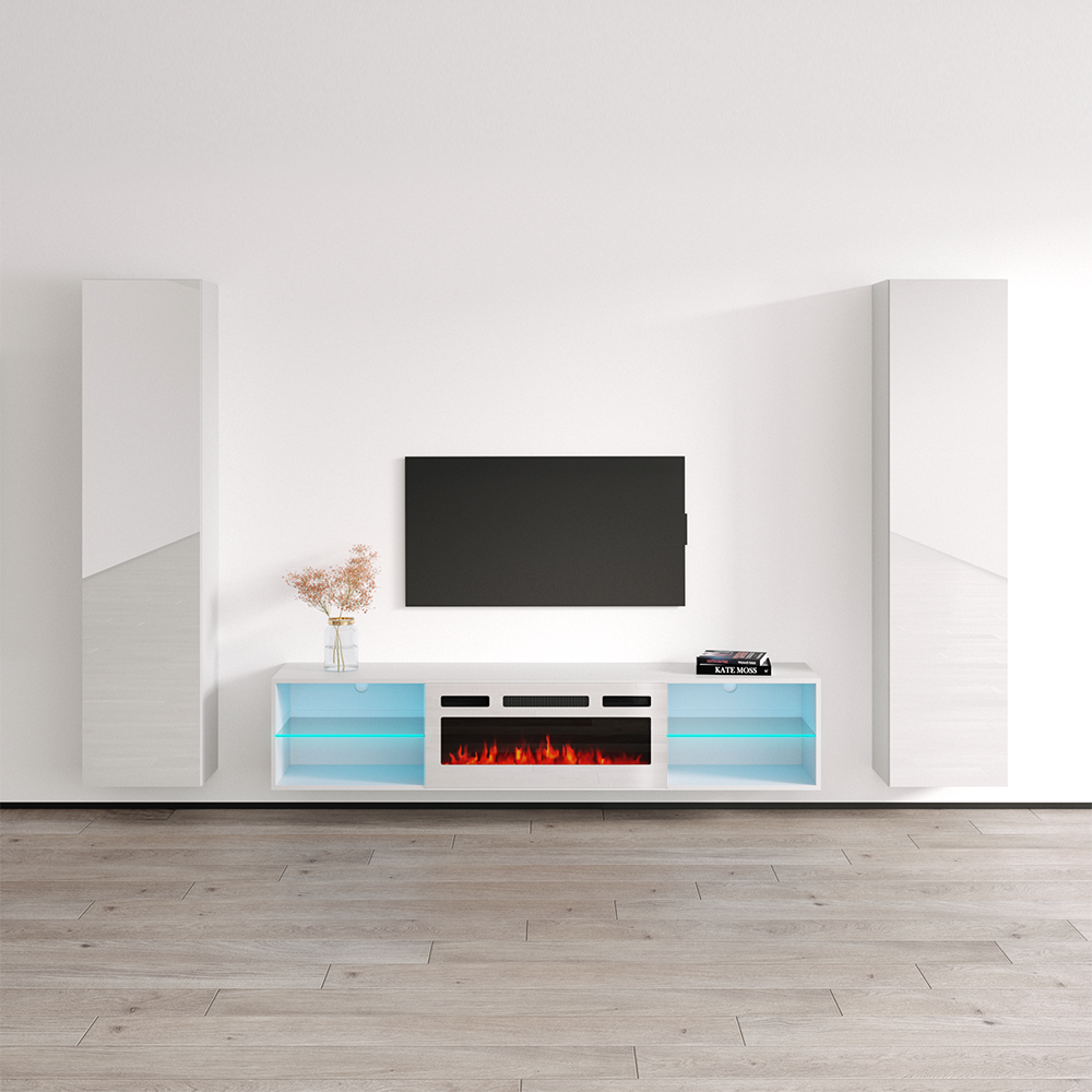 Lima WH-EF Floating Fireplace Entertainment Center - Meble Furniture