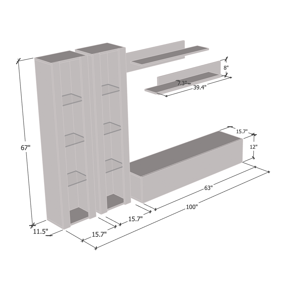 Fly A 30TV Floating Entertainment Center - Meble Furniture