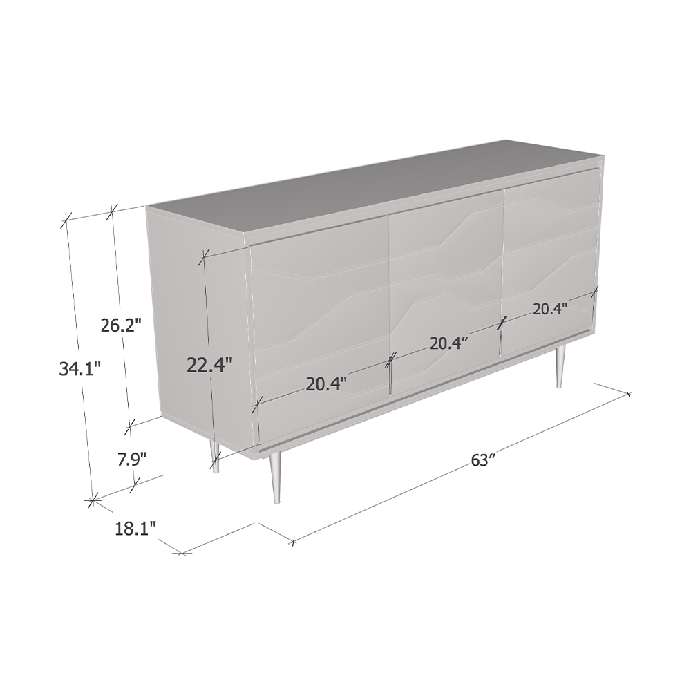 Maze Sideboard, Black, photo 7 of 7