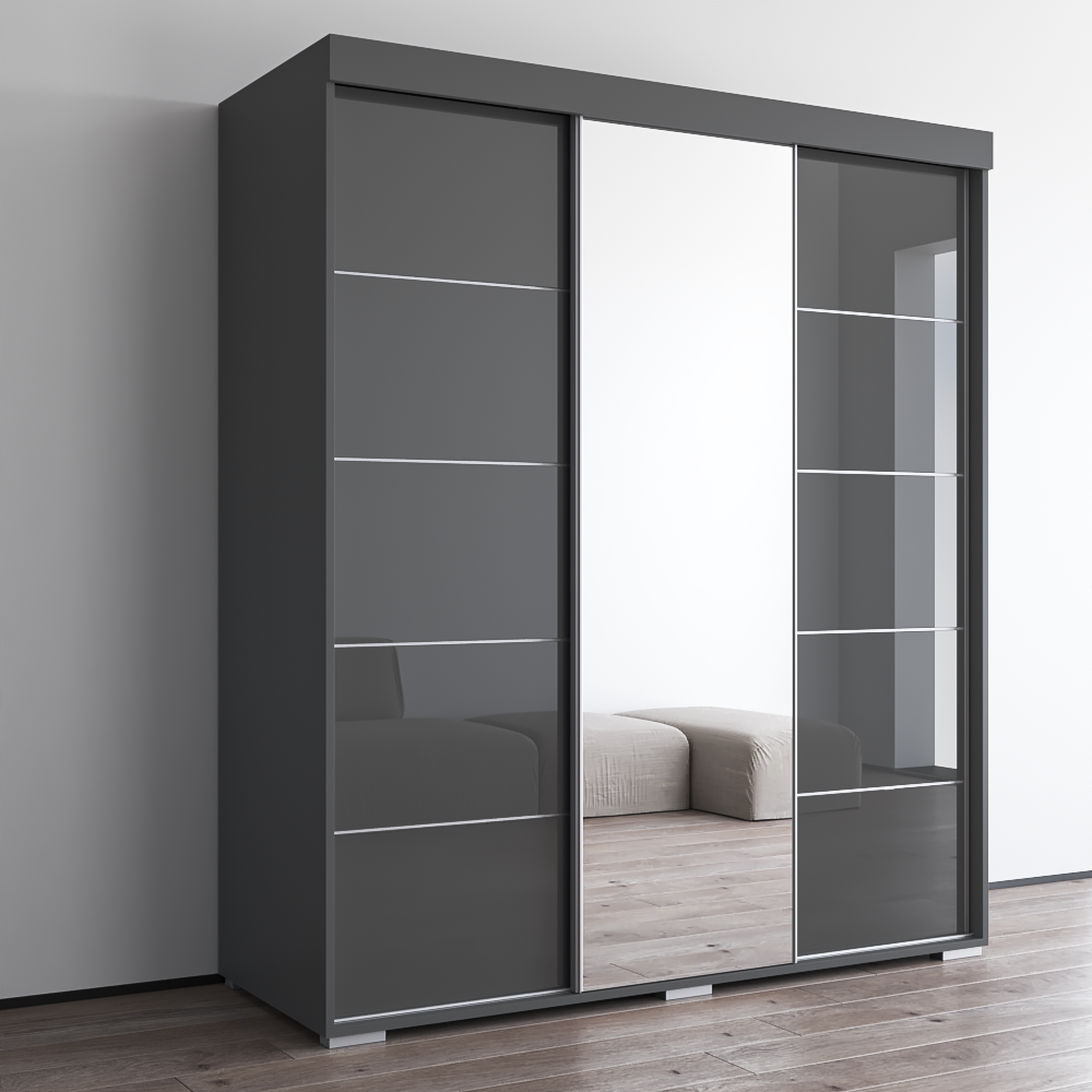 Aria 3D Wardrobe with Mirror - Meble Furniture
