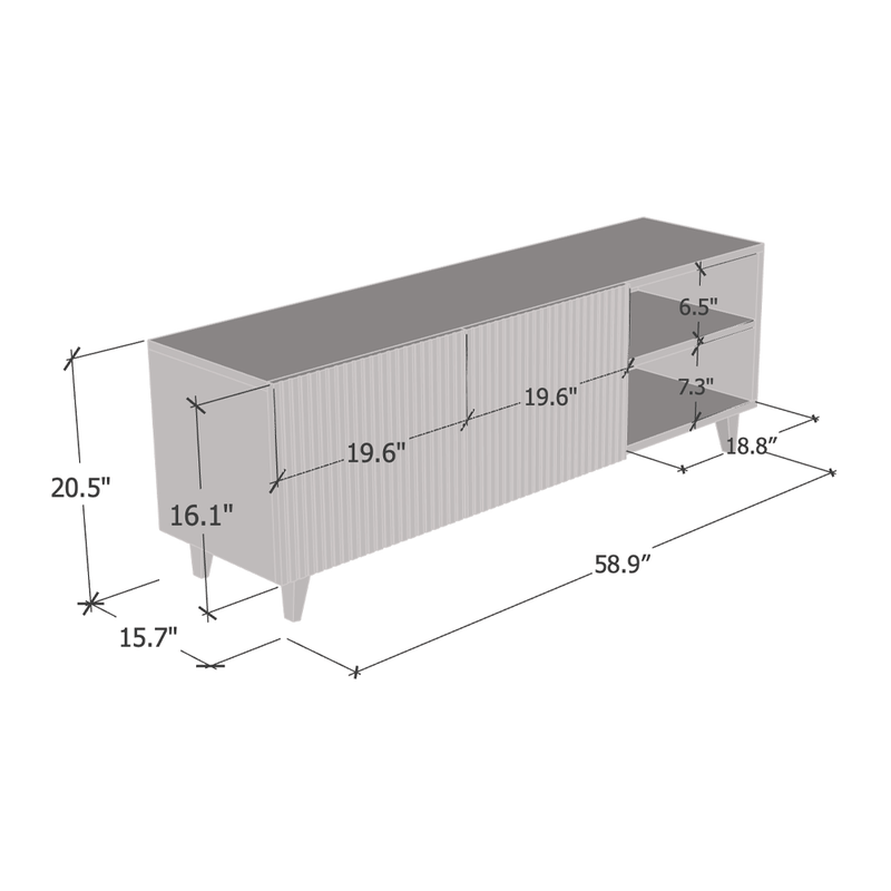 Pafos TV Stand dimensions diagram