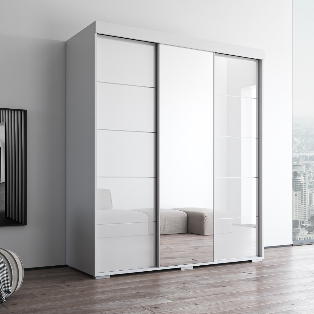 Aria 3D Wardrobe with Mirror - Meble Furniture