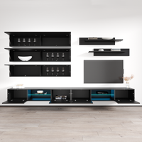 Fly J 33TV Floating Entertainment Center, Black, photo 4 of 15