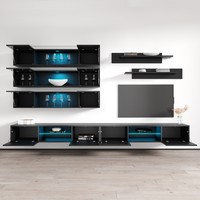 Fly J 33TV Floating Entertainment Center, Black, photo 14 of 15