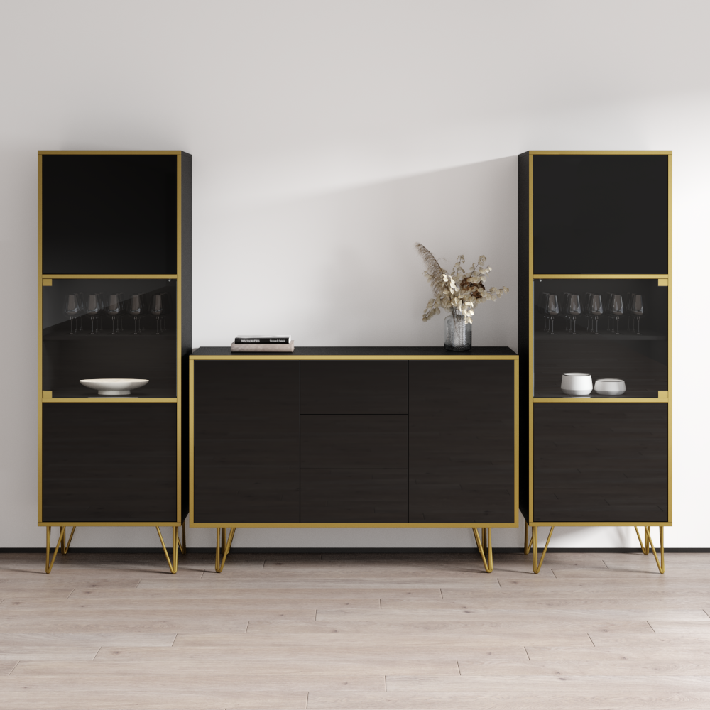Peri SB-BK-BK Entertainment Center, Black, photo 1 of 6