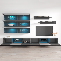 Fly J 33TV Floating Entertainment Center, Gray, photo 9 of 15