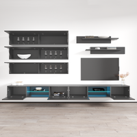 Fly J 33TV Floating Entertainment Center, Gray, photo 4 of 15
