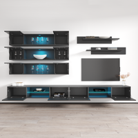 Fly J 33TV Floating Entertainment Center, Gray, photo 14 of 15