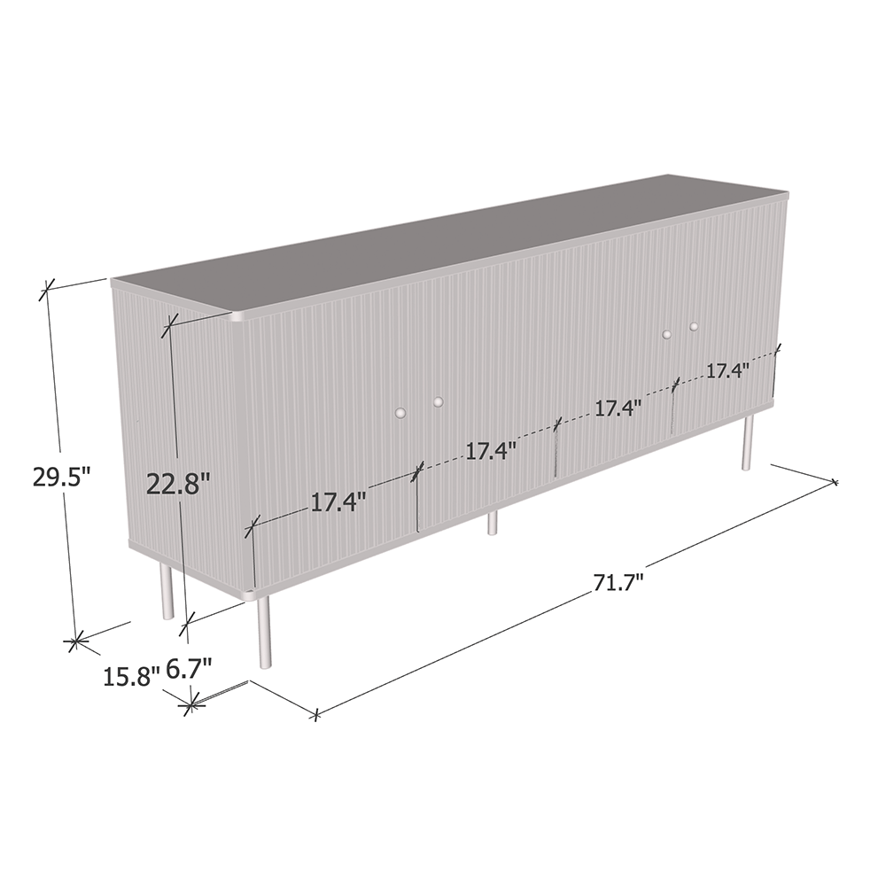 Camelia 4D 72" Sideboard - Meble Furniture