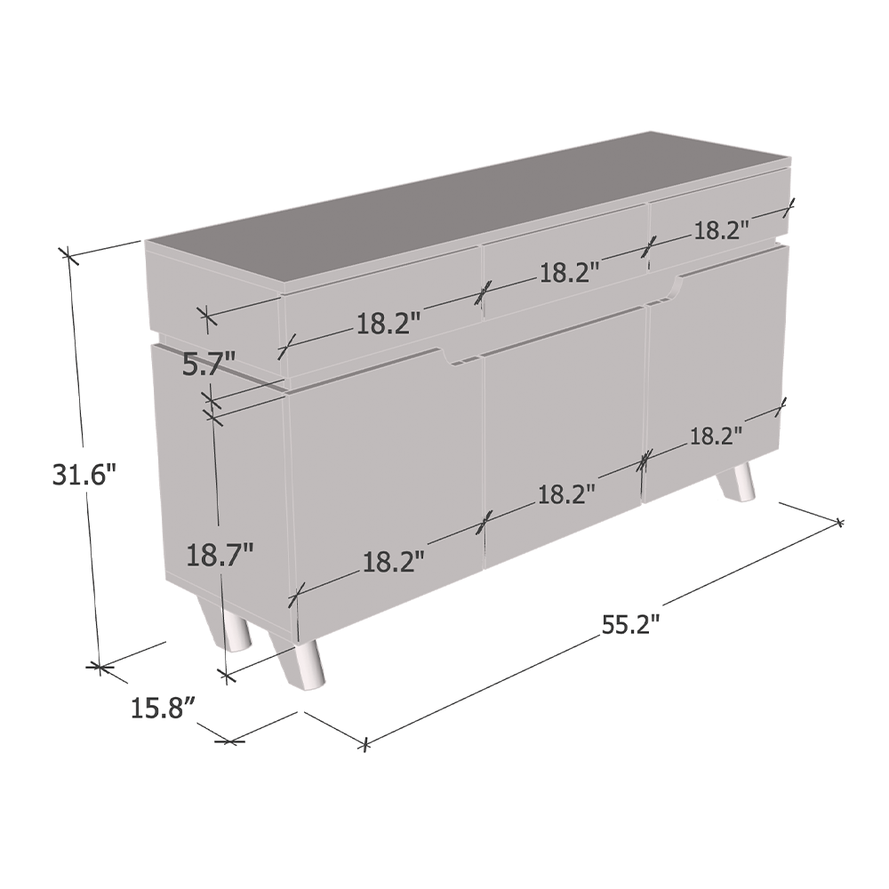 Smile 55" Sideboard - Meble Furniture