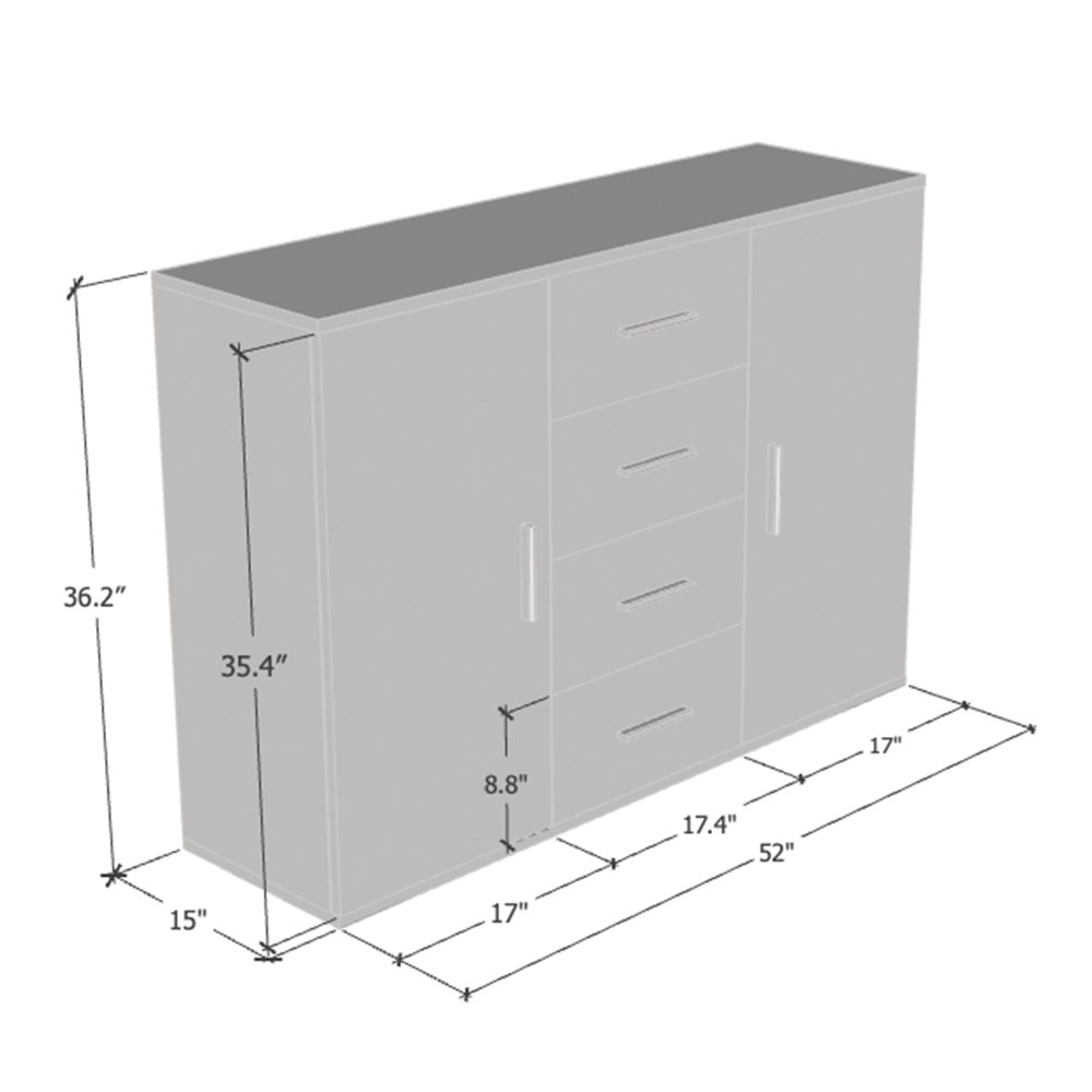 Soho S8 52" Sideboard - Meble Furniture