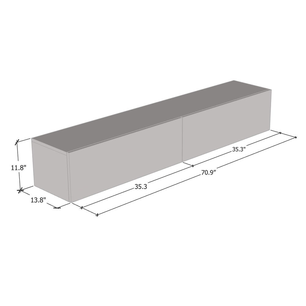 Berno Wall Mounted Floating 71" TV Stand - Meble Furniture