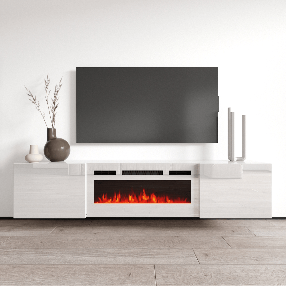 Cali WH-EF Wall Mounted Electric Fireplace 72" TV Stand - Meble Furniture