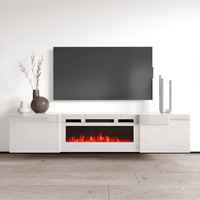 Cali WH-EF Wall Mounted Electric Fireplace 72" TV Stand - Meble Furniture