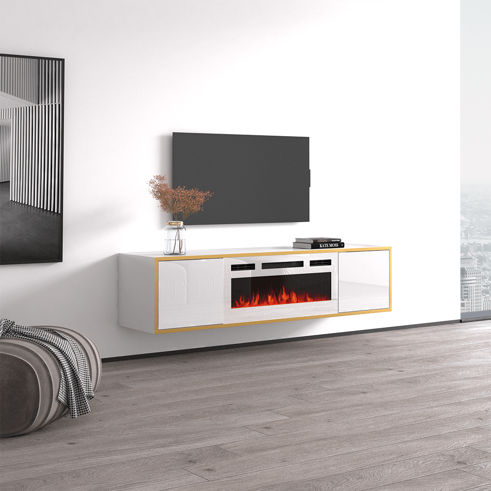 Goldie WH-EF Electric Fireplace 65" TV Stand - Meble Furniture