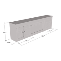 Granero BL-EF Electric Fireplace 79" TV Stand - Meble Furniture