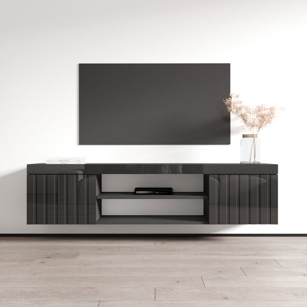 Knoxville Floating TV Stand, Black, photo 1 of 10