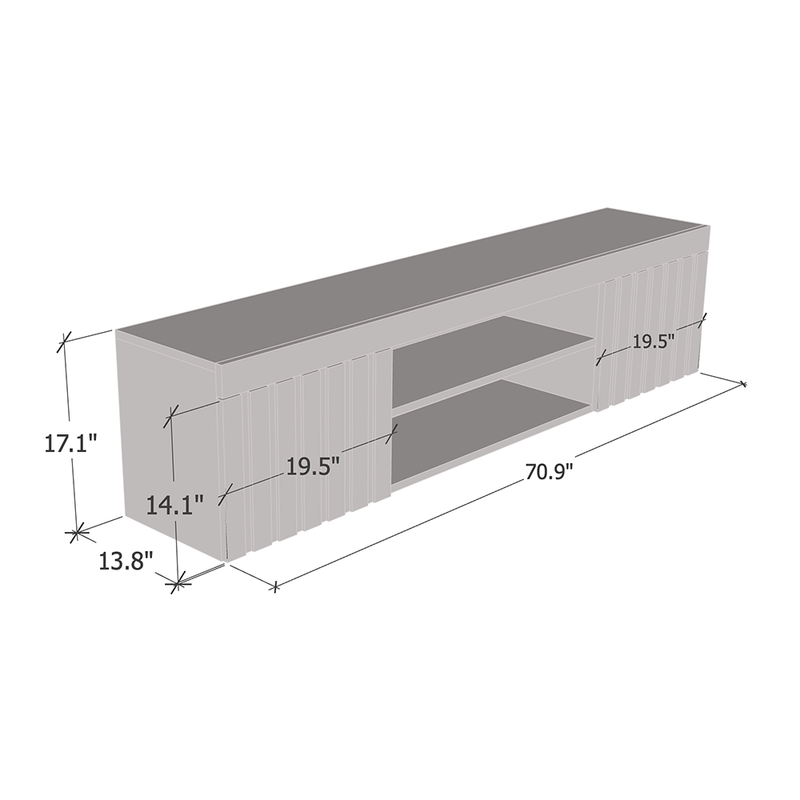 Knoxville Floating TV Stand dimensions diagram